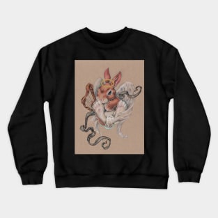 Angel Bunny (with harp and halo) Crewneck Sweatshirt